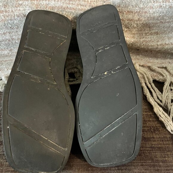 Vintage PRADA Men's Black Square Toe Lace Up Oxford Derby Euro Size 8 (US 8.5 - Picture 5 of 7